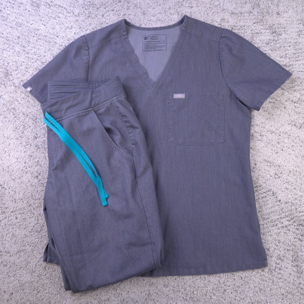 Figs Scrub Set Women Medium Top Medium Tall Pants Catarina Zamora Graphite Gray